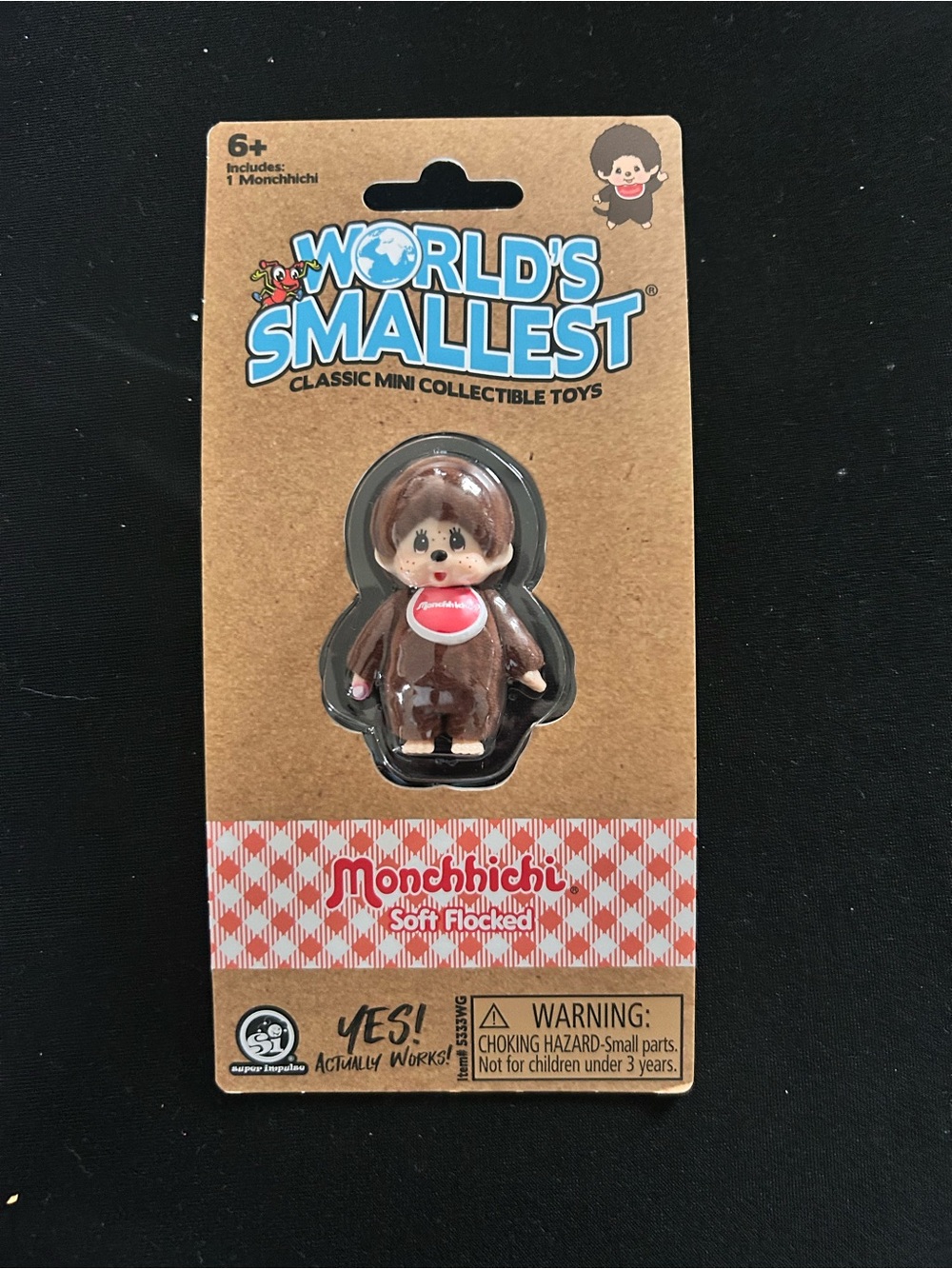 World's Smallest Monchhichi Mini Collectible Toy - Brown